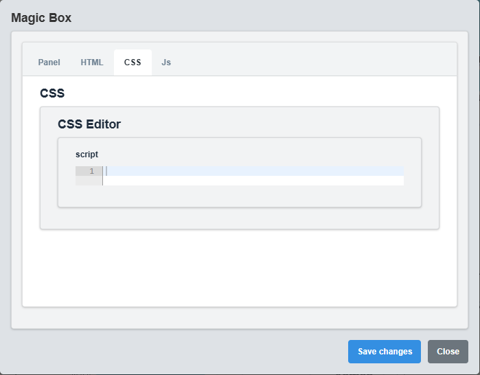 CSS Configuration Tab
