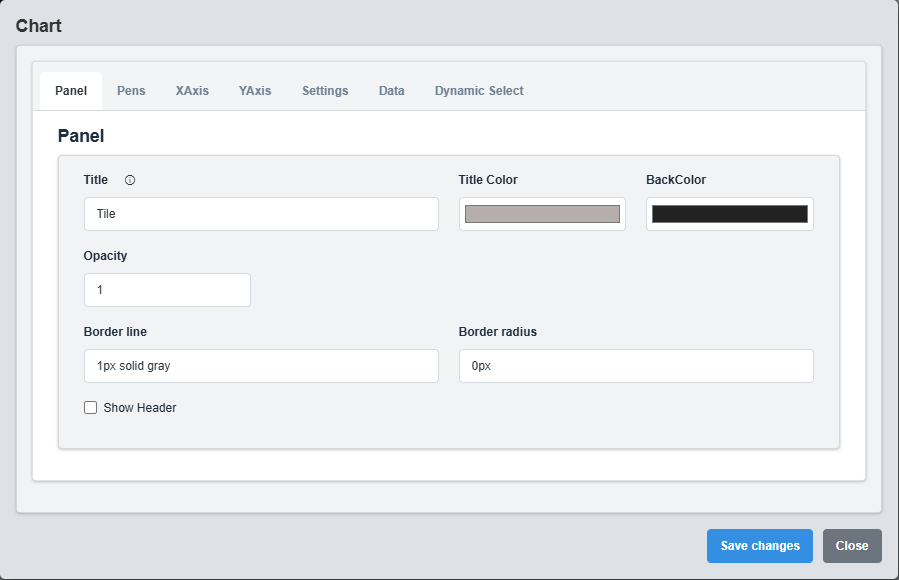 Panel Configuration Tab
