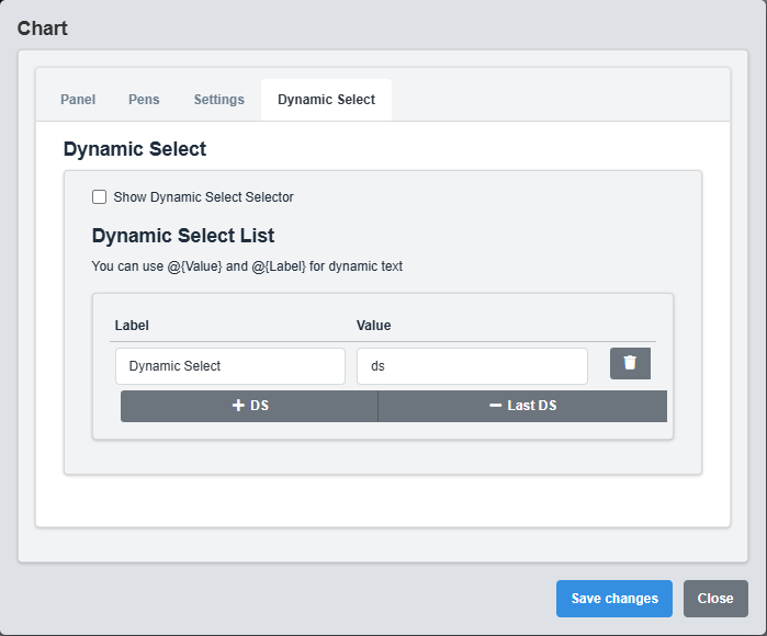 Dynamic Select Configuration Tab