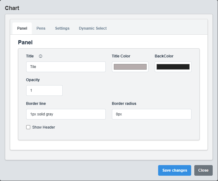 Panel Configuration Tab