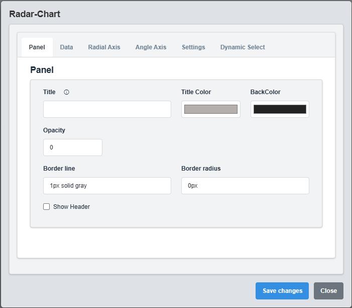 Panel Configuration Tab