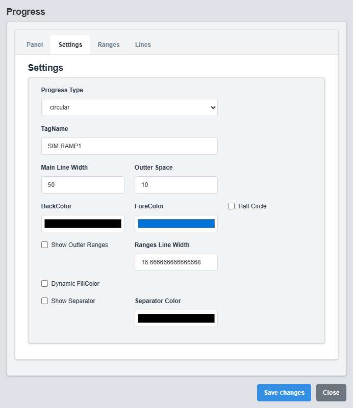 Settings Configuration Tab