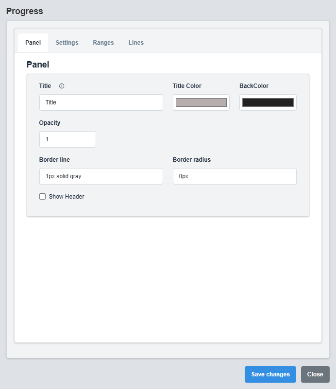 Panel Configuration Tab